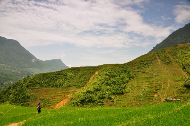 Zaazaa leading us up yet another muddy hill