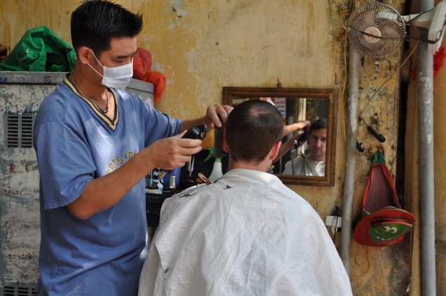 Streetside haircut