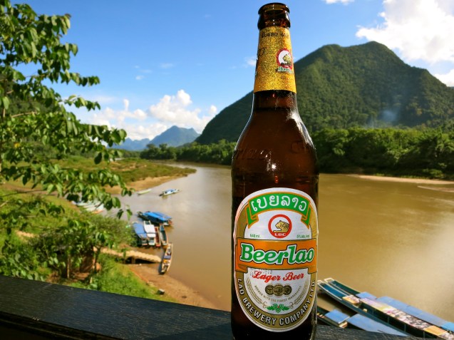 Relaxing by the river with the best Southeast Asian beer we've found so far